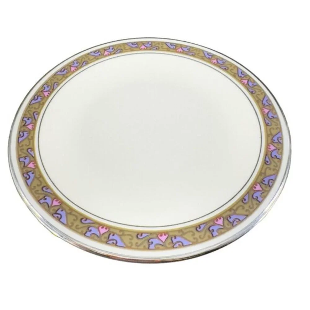 Franciscan Constantine‎ Vintage Porcelain Ceramic Dish Plate Set 5 Plates VTG